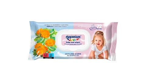 Șervețele umede Hygienium cu extract de gălbenele 72 buc